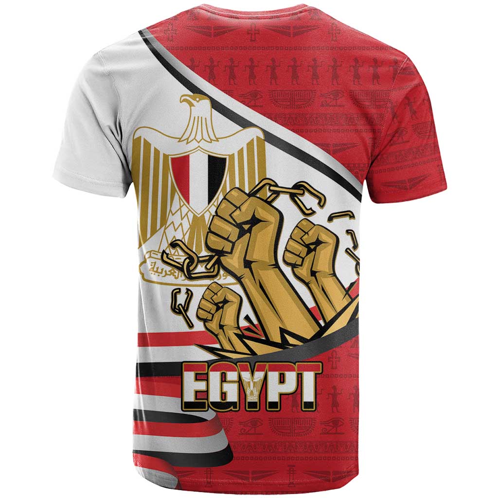 Egypt Revolution Day T-Shirt Coat of Arms Egyptian Pattern Graphic Tee