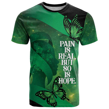 Personalised World Mental Health Awareness Month T-Shirt Warriors Brave Strong Galaxy Vibes Graphic Tee