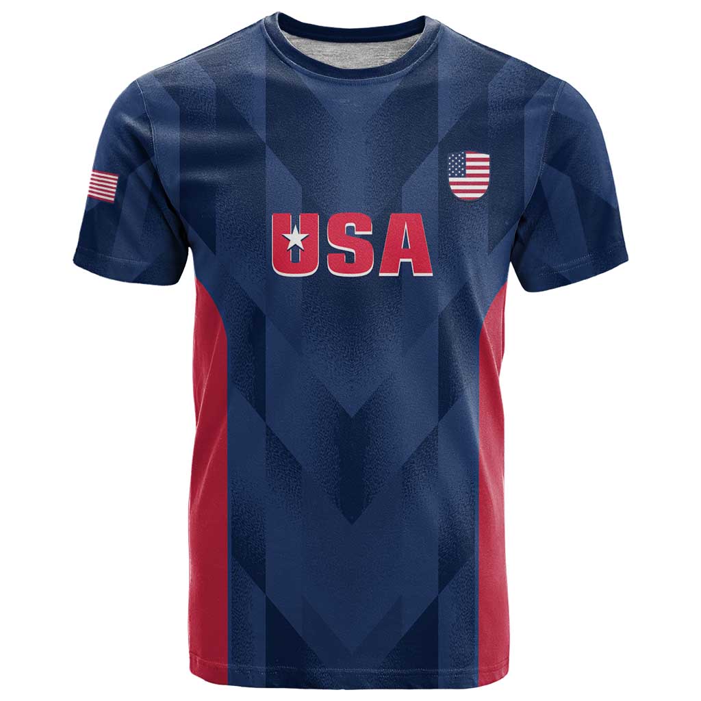 Custom USA Cricket T-Shirt Go United States Simple Version Graphic Tee