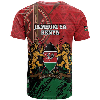 Kenya Independence Day T-Shirt Jamhuri ya Kenya 1963 - African Pattern Graphic Tee