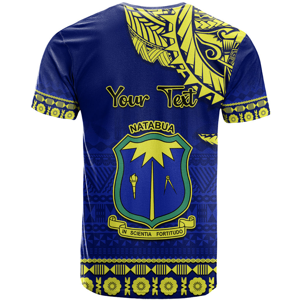 Personalised Fiji Natabua High School T-Shirt Fijian Tapa Pattern Graphic Tee