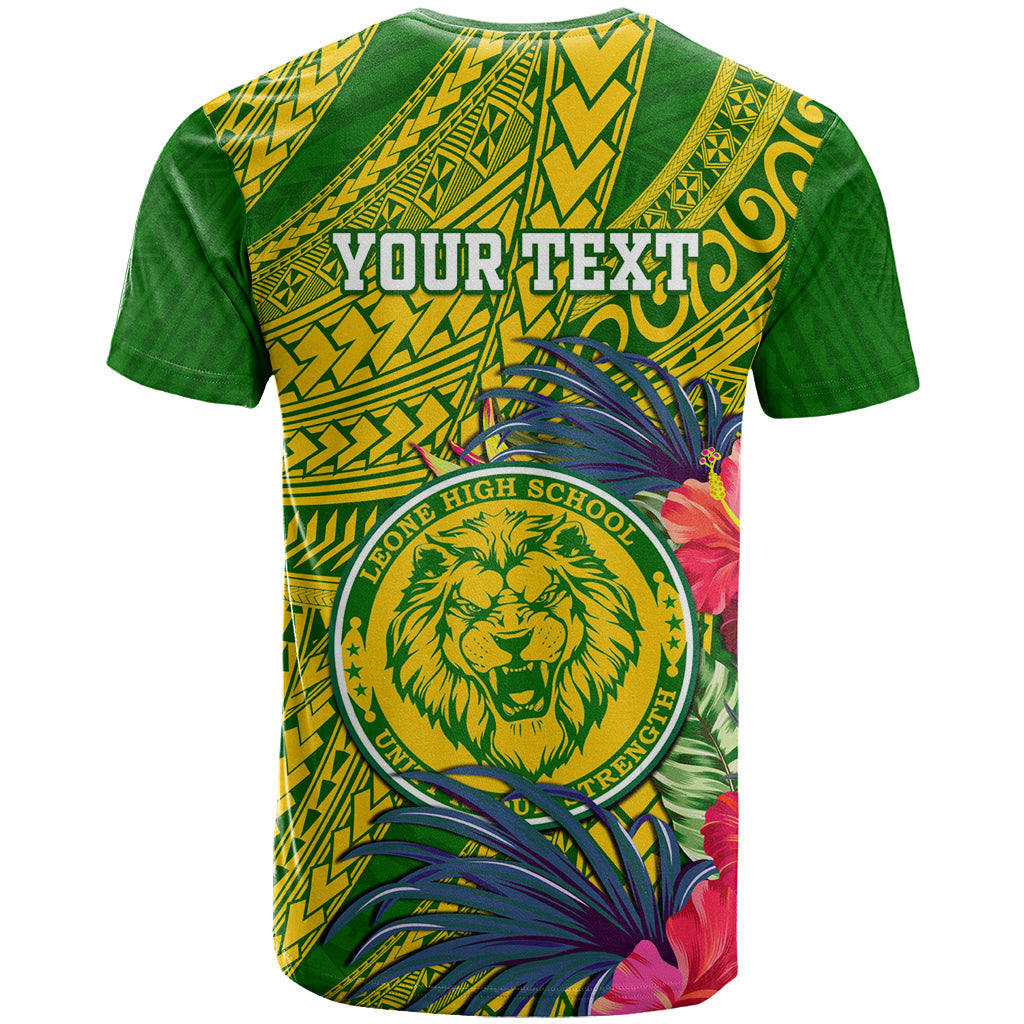 Personalised Leone High School T-Shirt American Samoa Schools Polynesian Tropical Flowers Graphic Tee