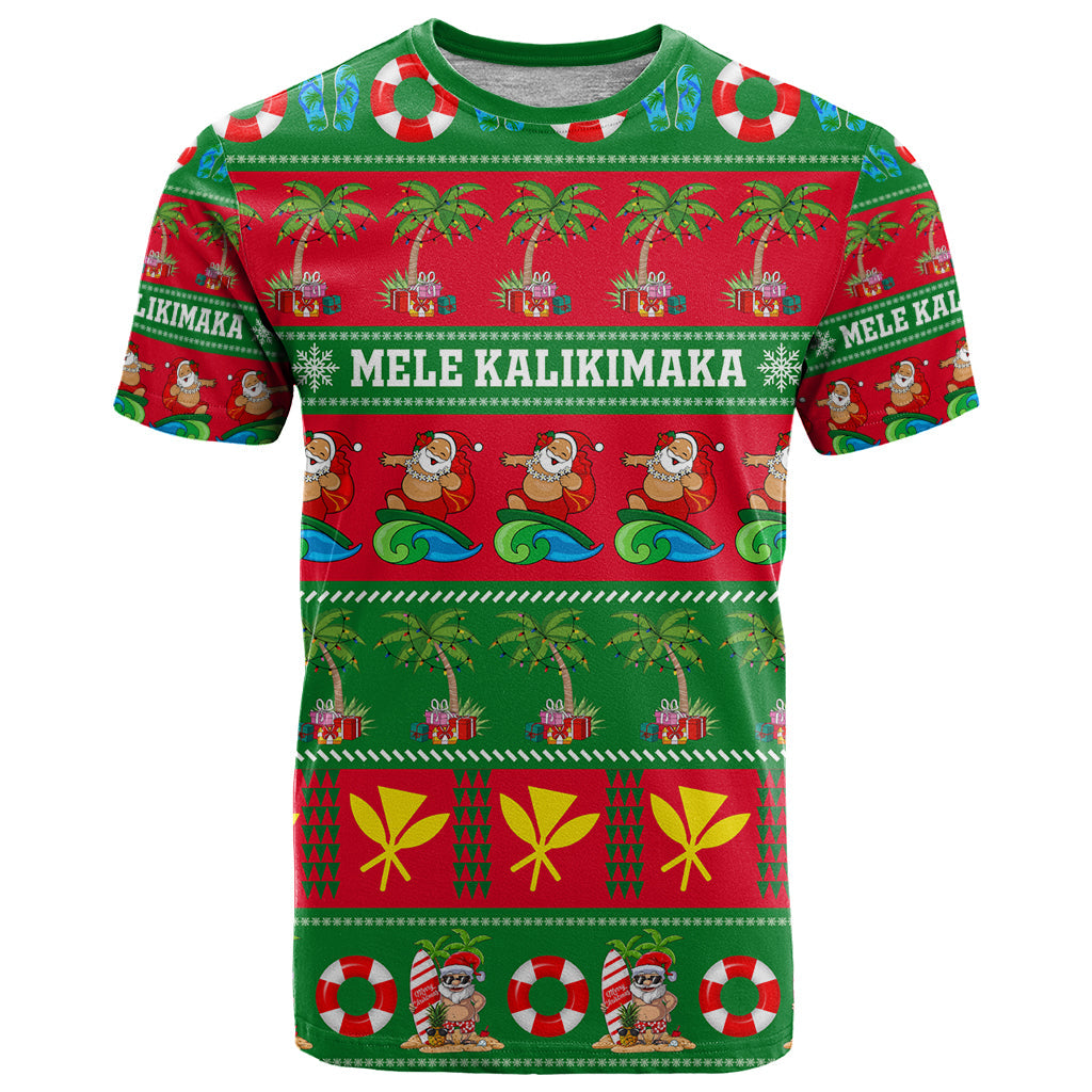 Personalised Hawaii Christmas T-Shirt Mele Kalikimaka Graphic Tee