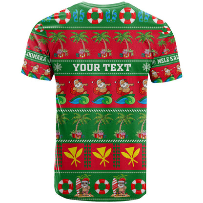 Personalised Hawaii Christmas T-Shirt Mele Kalikimaka Graphic Tee