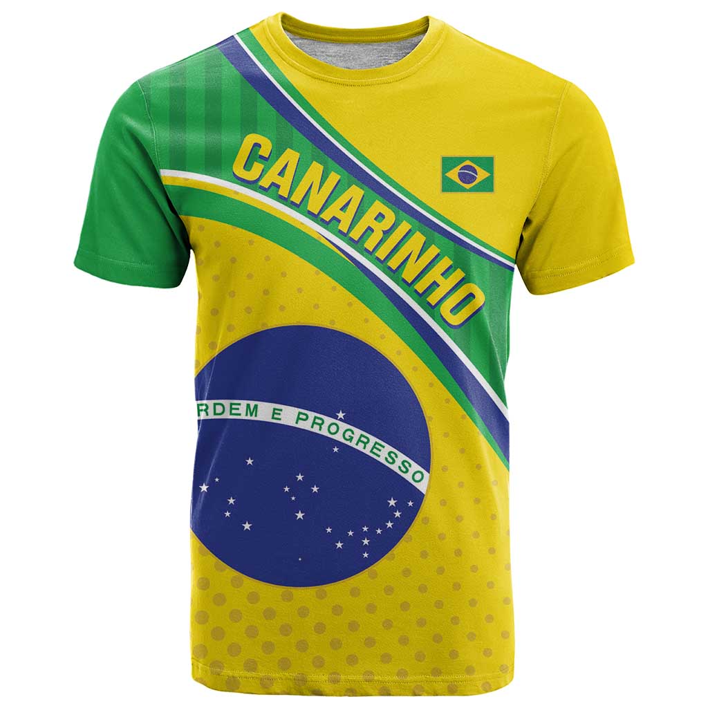 Custom Brazil Football T-Shirt Vamos Canarinho Graphic Tee