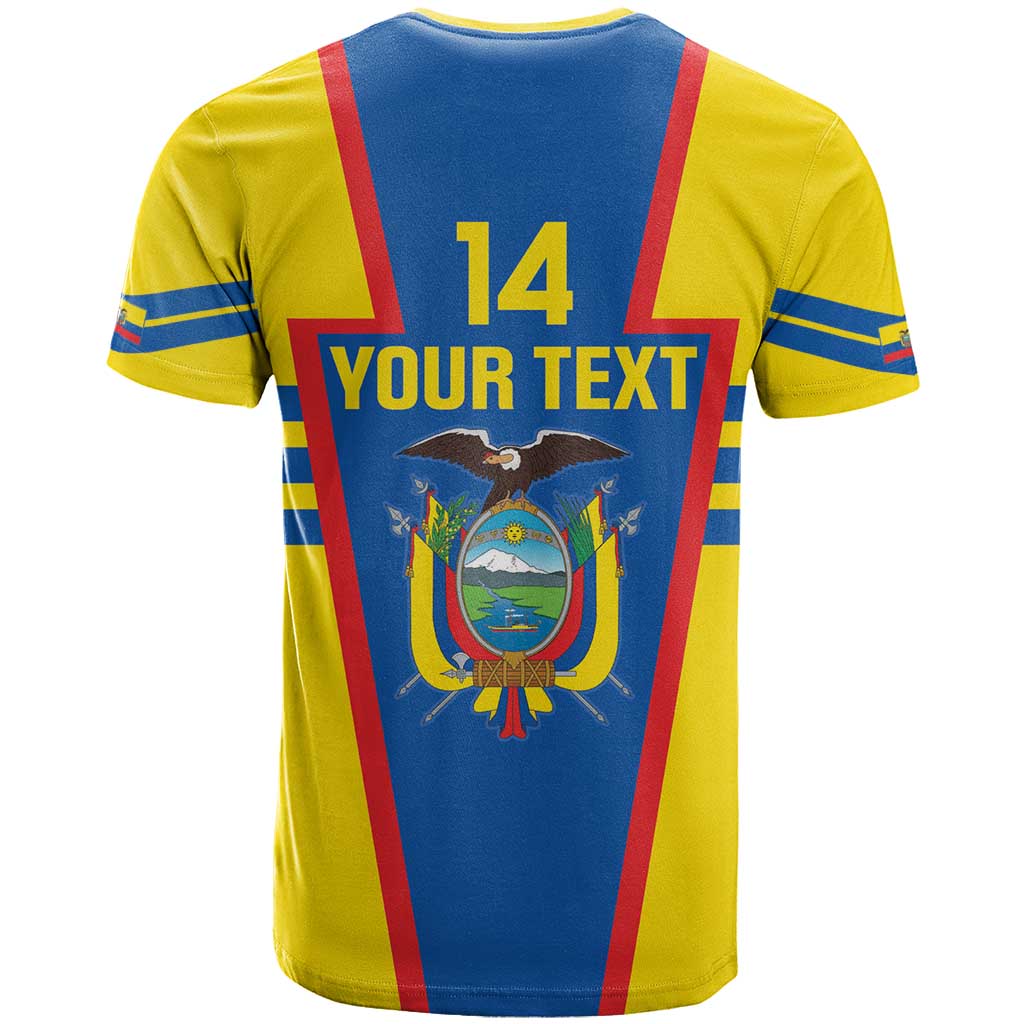 Custom Ecuador Football T-Shirt Vamos La Tricolor Graphic Tee