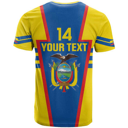 Custom Ecuador Football T-Shirt Vamos La Tricolor Graphic Tee