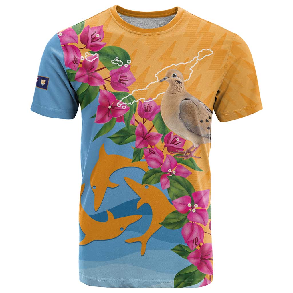 Anguilla T-Shirt Coat Of Arms With Zenaida Dove Graphic Tee