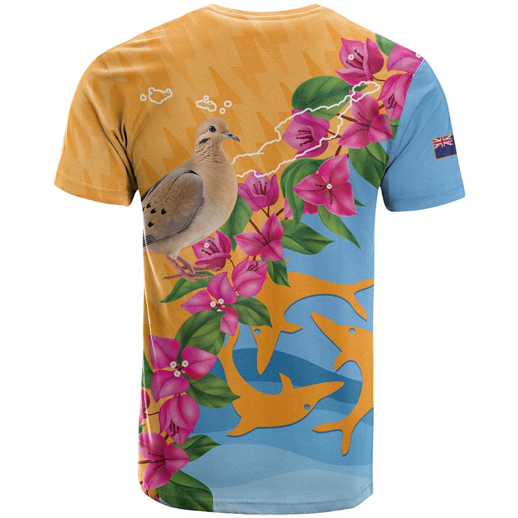 Anguilla T-Shirt Coat Of Arms With Zenaida Dove Graphic Tee