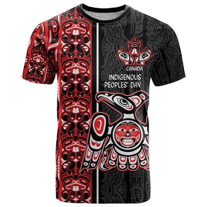 Canada Indigenous Peoples' Day T-Shirt Canadian Raven Haida Pattern Graphic Tee
