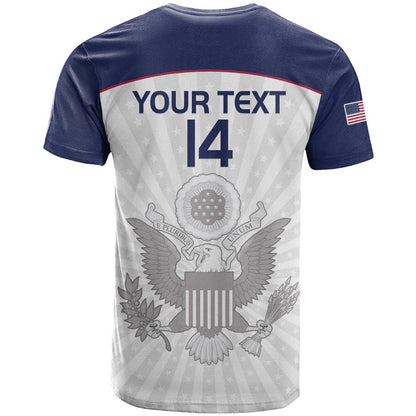 Custom United States Rugby T-Shirt 2024 Go Champions Eagles Graphic Tee