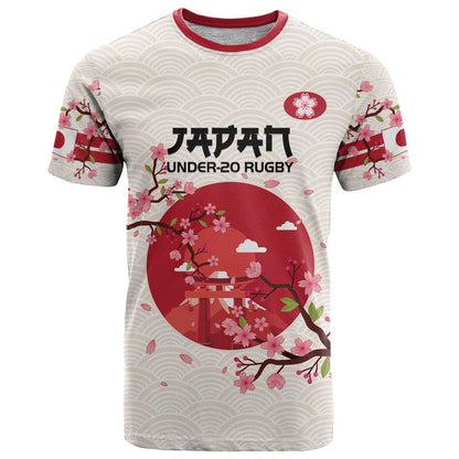 Custom Japan Rugby T-Shirt 2024 Go Champions Cherry Blossoms Graphic Tee