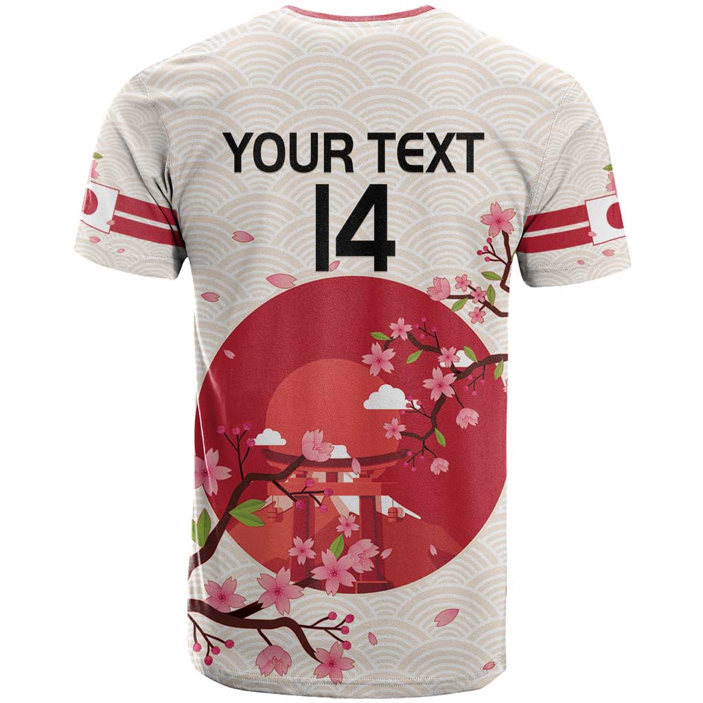 Custom Japan Rugby T-Shirt 2024 Go Champions Cherry Blossoms Graphic Tee