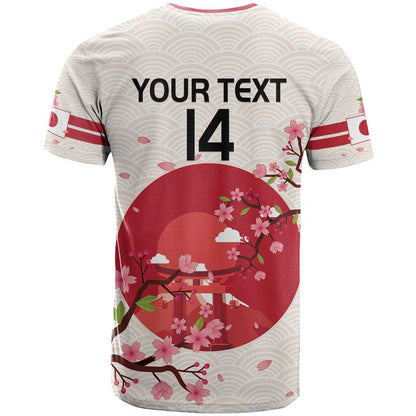 Custom Japan Rugby T-Shirt 2024 Go Champions Cherry Blossoms Graphic Tee