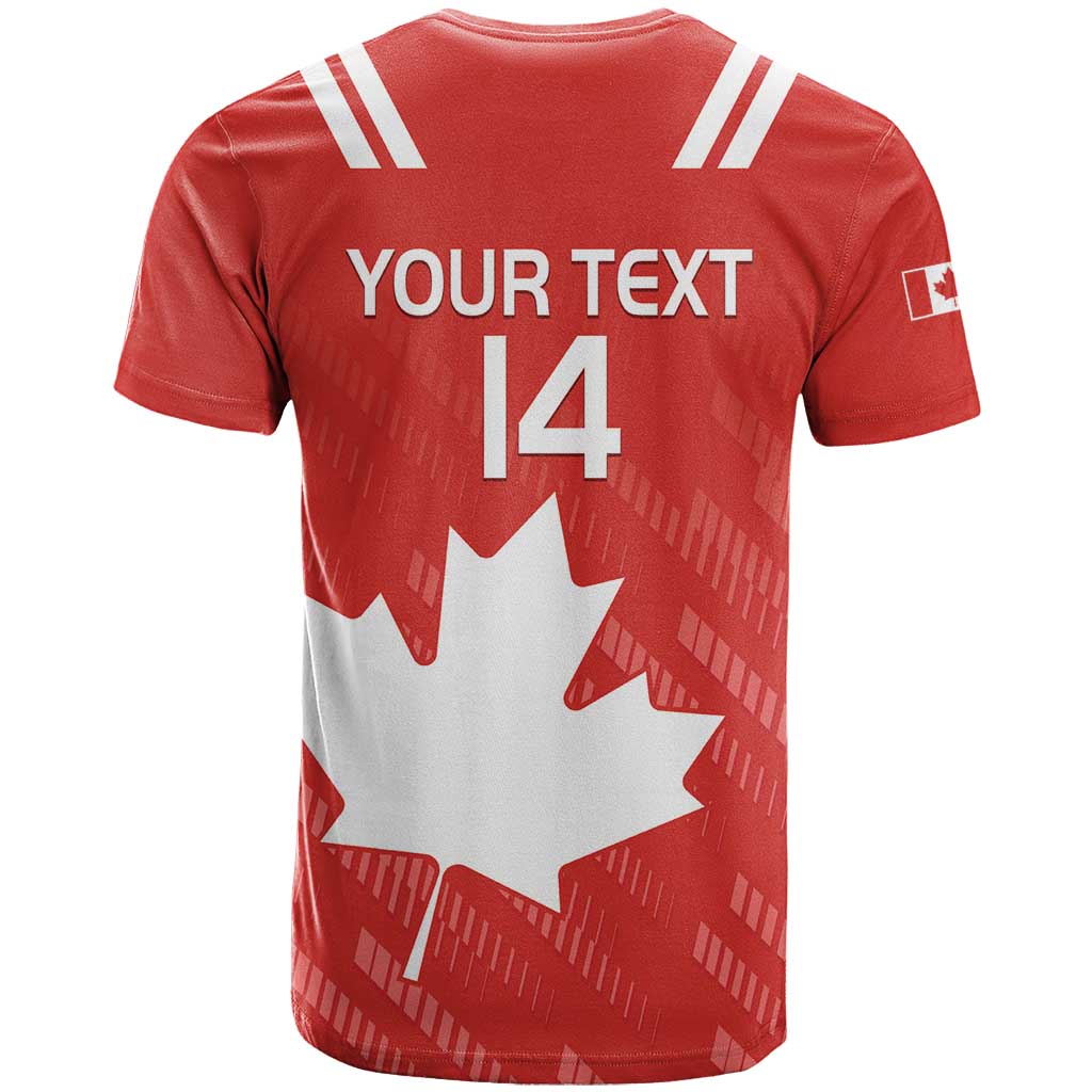 Custom Canada Rugby T-Shirt 2024 Go Champions Maple Leaf Graphic Tee