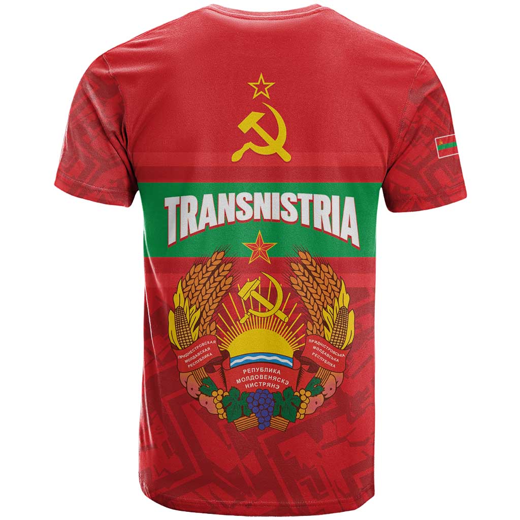 Transnistria Independence Day T-Shirt Coat Of Arms Flag Style Graphic Tee