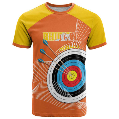 Personalised Bhutan Archery T-Shirt Board Style Flag Color Graphic Tee