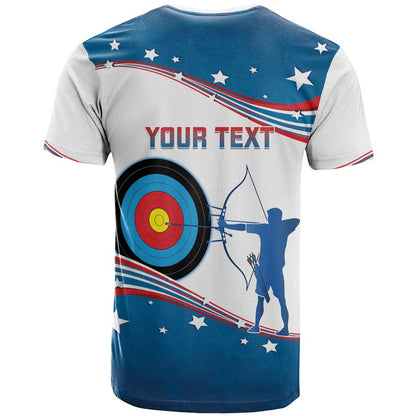 Personalized United States Archery T-Shirt USA Sport Curve Style Graphic Tee