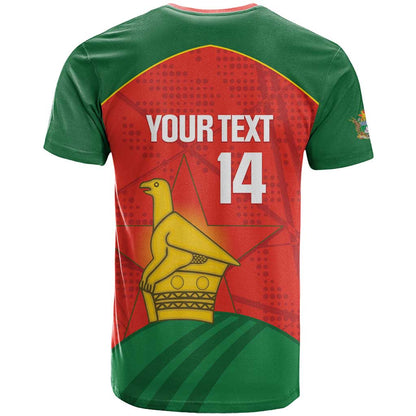 Custom Zimbabwe Cricket T-Shirt Go Chevrons 2003 Color Version Graphic Tee