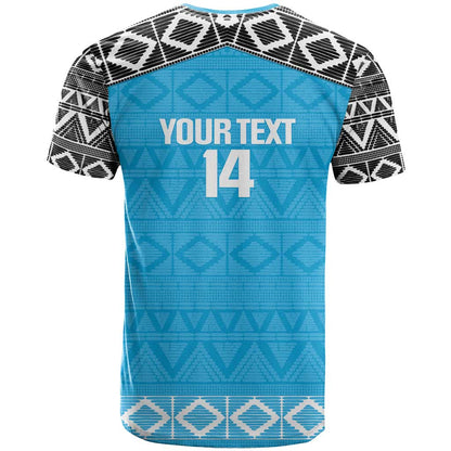 Custom Tanzania Cricket T-Shirt Go Cows Sporty African Pattern Graphic Tee
