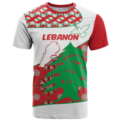 Personalised Lebanon Independence Day T-Shirt Lebanese Map With Cedrus Graphic Tee