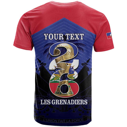 Personalized Les Grenadiers Haiti Football T-Shirt 2026 Nou Retounen Blue Version Graphic Tee