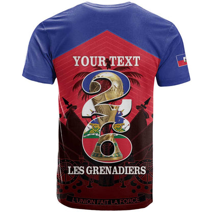 Personalized Les Grenadiers Haiti Football T-Shirt 2026 Nou Retounen Red Version Graphic Tee