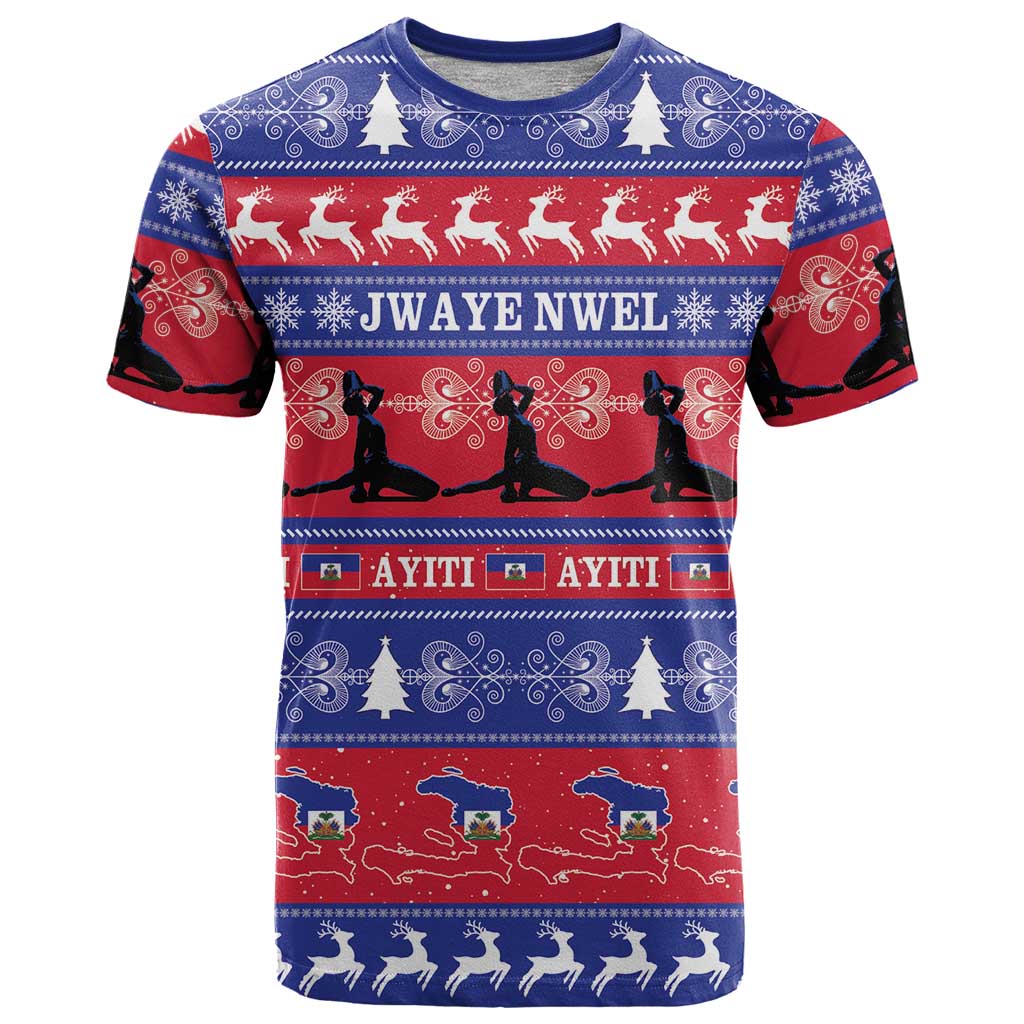 Haiti Christmas T-Shirt Jwaye Nwel Ayiti Neg Marron Veve Vodou Graphic Tee