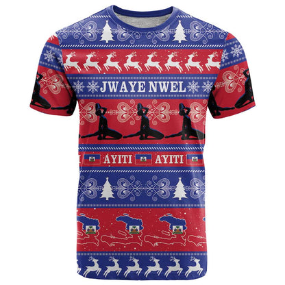 Haiti Christmas T-Shirt Jwaye Nwel Ayiti Neg Marron Veve Vodou Graphic Tee