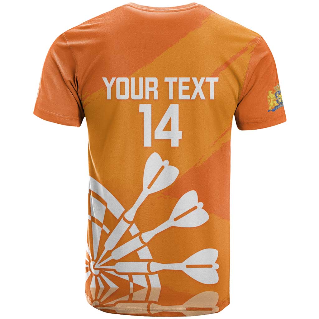 Personalised Netherlands Darts T-Shirt Holland National Color - Grunge Style Graphic Tee