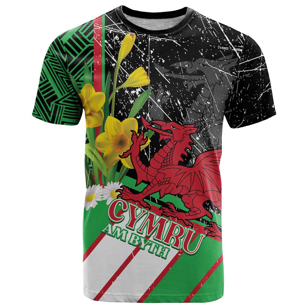 Wales Saint David's Day T-Shirt Cymru Am Byth Welsh Dragon Graphic Tee