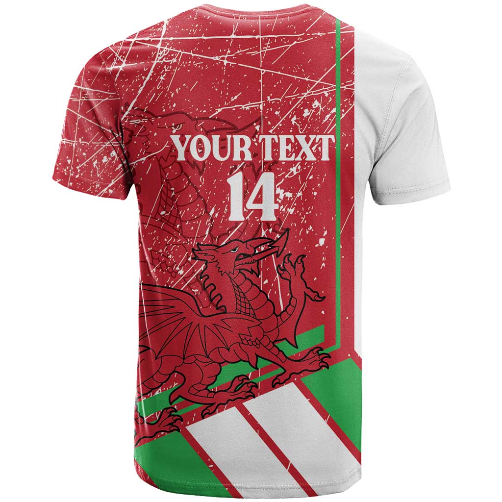 Wales Football Custom T-Shirt 2026 Come On Cymru Grunge Style Graphic Tee