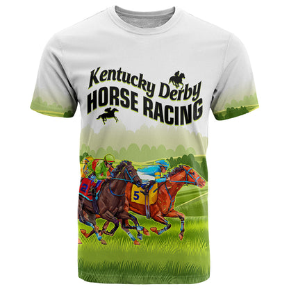 Personalised Kentucky Horse Racing T-Shirt Dynamic Graphic Tee