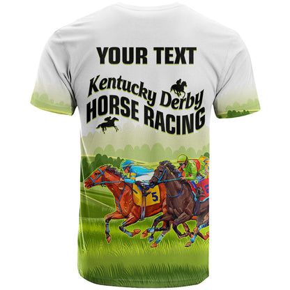 Personalised Kentucky Horse Racing T-Shirt Dynamic Graphic Tee