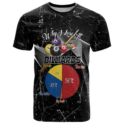 Why I Lose At Billiards T-Shirt Funny Grunge Style Graphic Tee