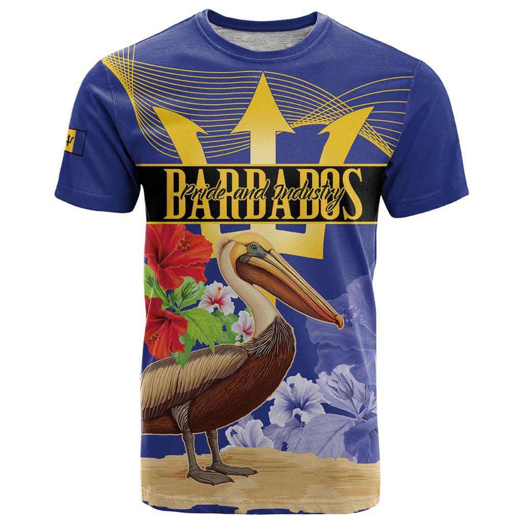 Barbados Independence Day T-Shirt 30 November Brown Pelican With Trident Graphic Tee