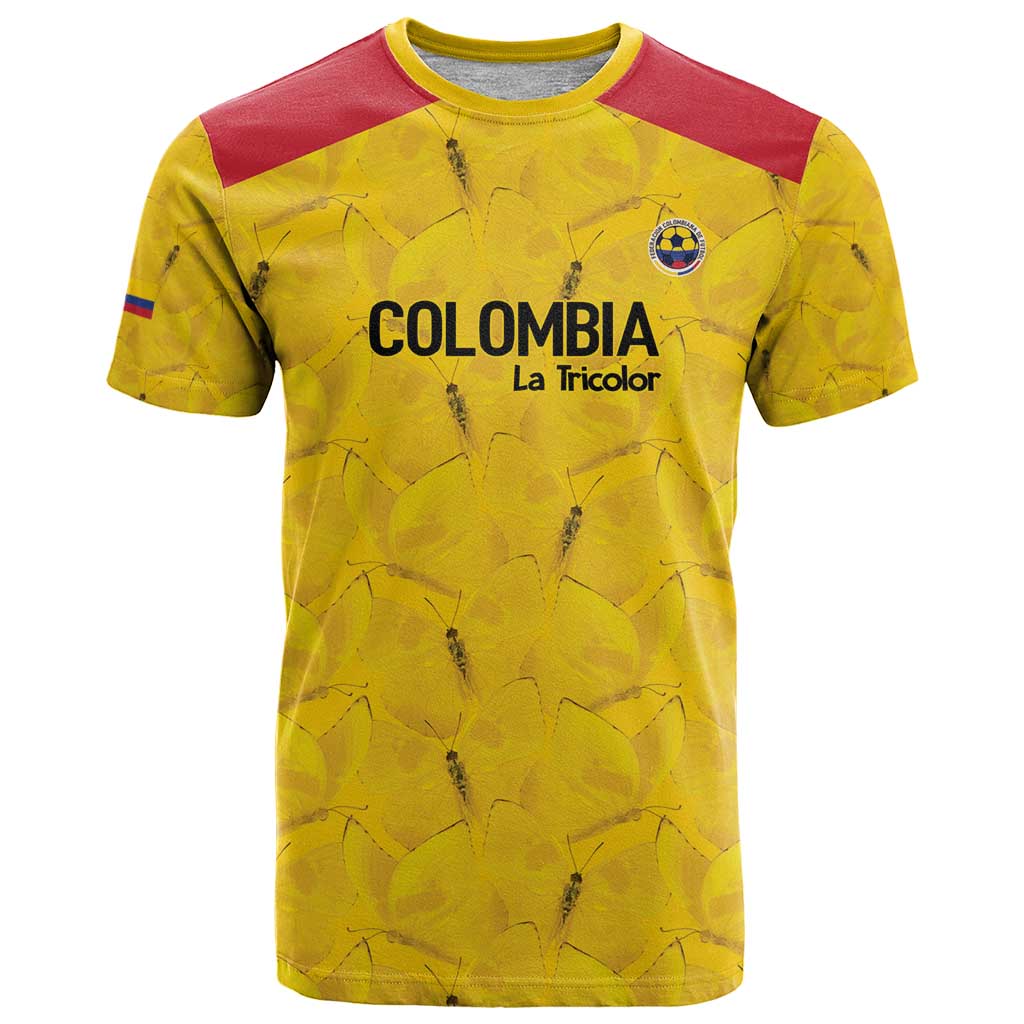 Colombia Football Custom T-Shirt 2026 Butterflies Orange-barred Sulphur Graphic Tee