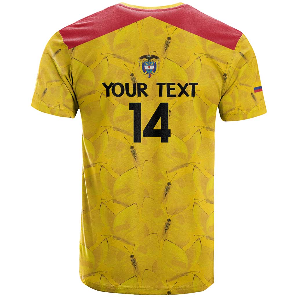 Colombia Football Custom T-Shirt 2026 Butterflies Orange-barred Sulphur Graphic Tee