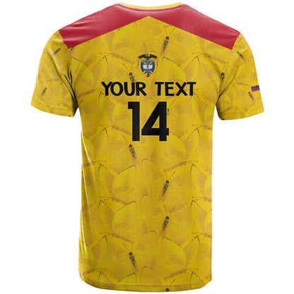 Colombia Football Custom T-Shirt 2026 Butterflies Orange-barred Sulphur Graphic Tee