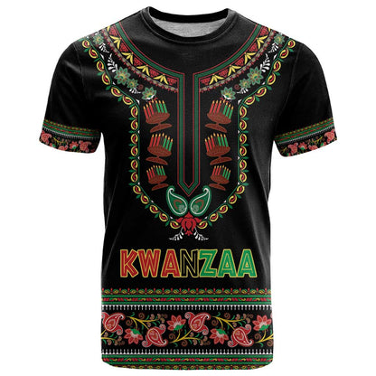 Personalized African-American Kwanzaa T-Shirt Dashiki Mix Paisley Pattern Graphic Tee