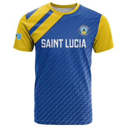 Custom Saint Lucia Football T-Shirt 2025 Go Champions Graphic Tee