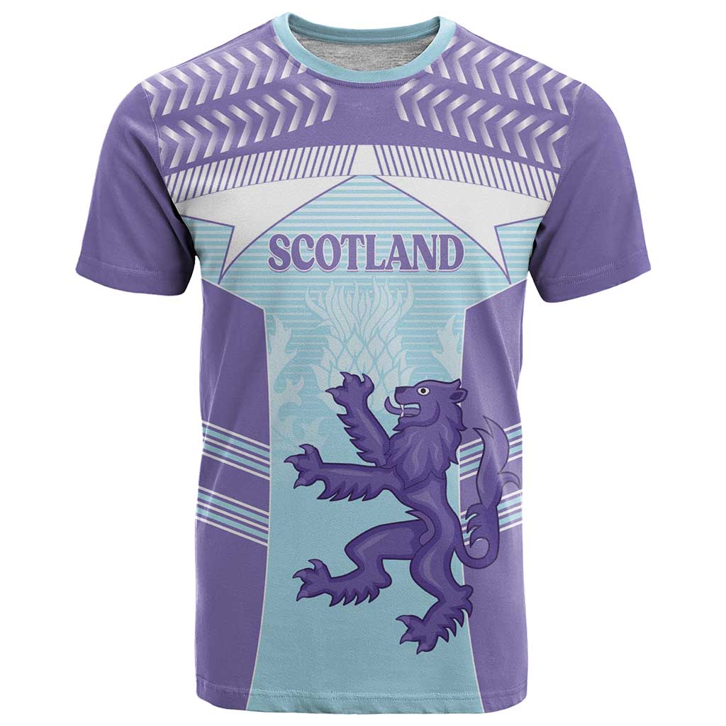 Scotland Football Custom T-Shirt 2026 Come On Scottish Dragon Thistle Cyan Graphic Tee