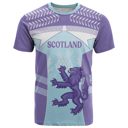 Scotland Football Custom T-Shirt 2026 Come On Scottish Dragon Thistle Cyan Graphic Tee
