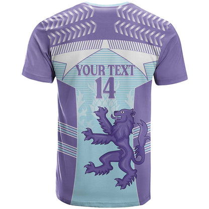 Scotland Football Custom T-Shirt 2026 Come On Scottish Dragon Thistle Cyan Graphic Tee