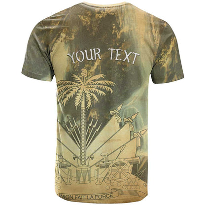 Personalized Afro Haiti Le Saut T-Shirt Ayiti Waterfall Vintage Grunge Style Graphic Tee