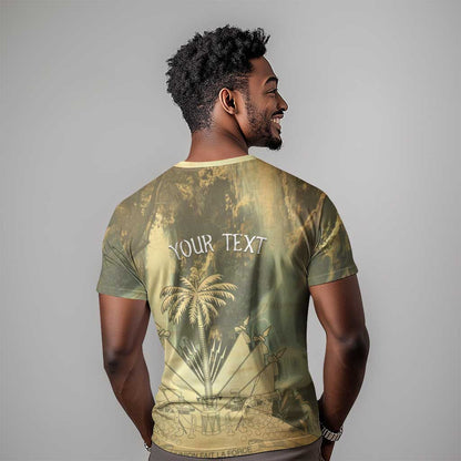 Personalized Afro Haiti Le Saut T-Shirt Ayiti Waterfall Vintage Grunge Style Graphic Tee