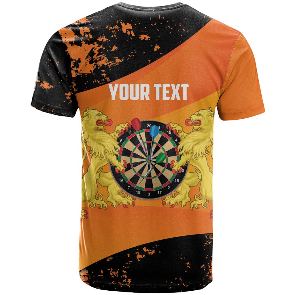 Personalised Netherlands Darts T-Shirt Born To Play Darts Grunge Style Graphic Tee