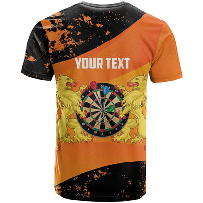 Personalised Netherlands Darts T-Shirt Born To Play Darts Grunge Style Graphic Tee