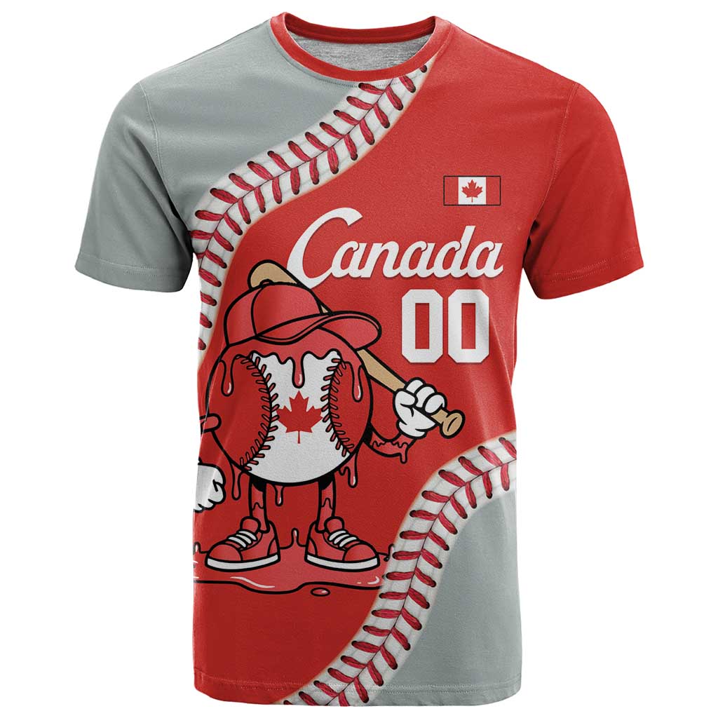 Canada 2026 Baseball Custom T-Shirt Go Champions Drip Style Graphic Tee