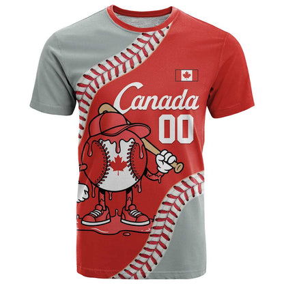 Canada 2026 Baseball Custom T-Shirt Go Champions Drip Style Graphic Tee